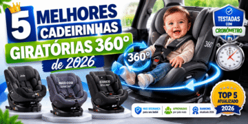 5 Melhores Cadeirinhas Giratórias 360° de 2026: Testadas com Cronômetro e Aprovadas por Pais