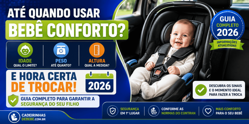 Até Quando Usar Bebê Conforto? Idade, Peso, Altura e Hora Certa de Trocar em 2026