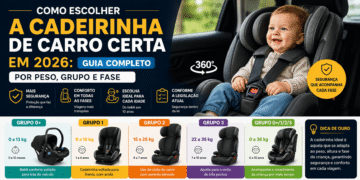 Como Escolher a Cadeirinha de Carro Certa em 2026: Guia Completo por Peso, Grupo e Fase