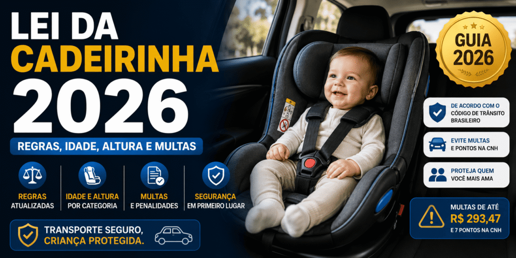 Lei da Cadeirinha 2026 Regras, Idade, Altura e Multas