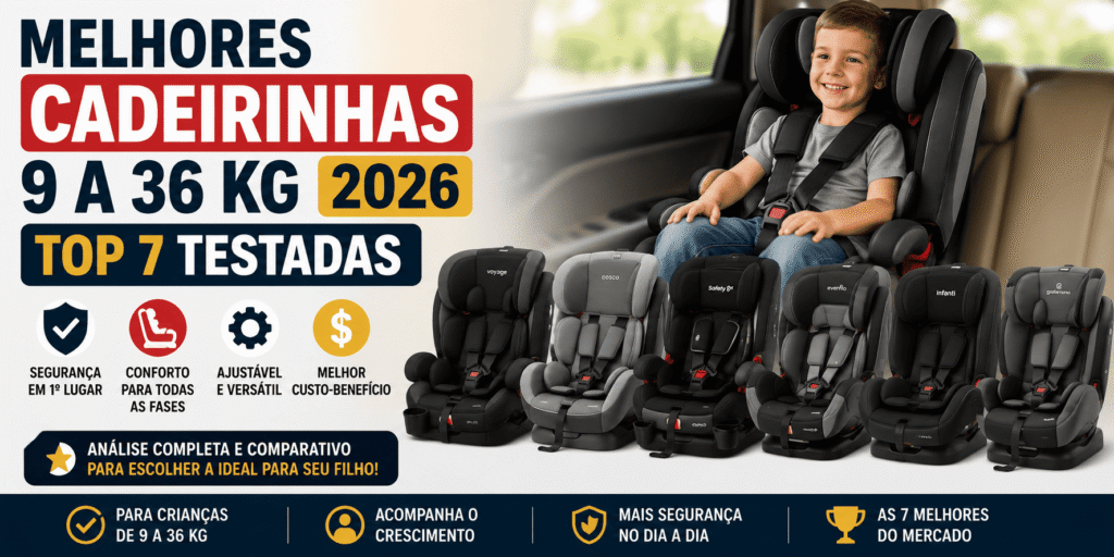 Melhores Cadeirinhas 9 a 36 Kg 2026: Top 7 Testadas