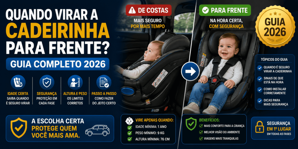 Quando Virar a Cadeirinha para Frente Guia Completo 2026