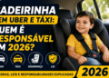 Cadeirinha em Uber e Táxi: Quem é Responsável em 2026?