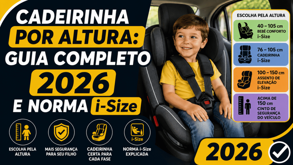 Cadeirinha por Altura Guia Completo 2026 e Norma i-Size